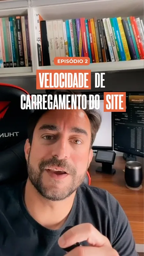 Reel: velocidade de carregamento do site, com 100 no PageSpeed em desempenho, acessibilidade e boas praticas